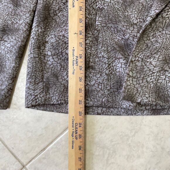 Chico’s Blazer Jacket Size XL Geometric abstract Print Open Front Knit Career - Picture 8 of 12